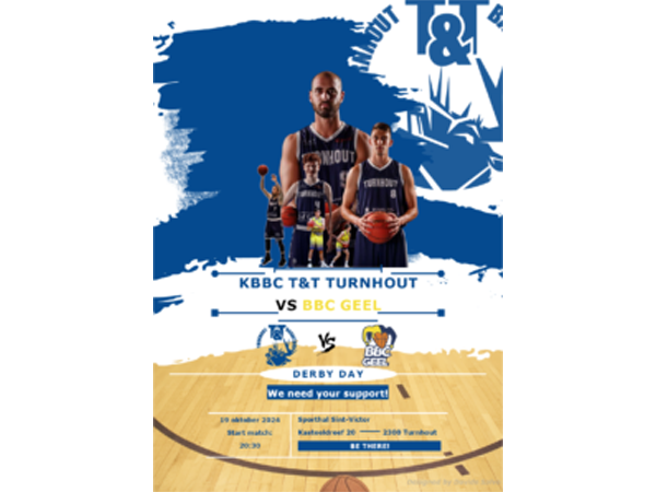 Affiche KBBC TxT Turnhout vs BBC Geel derby match